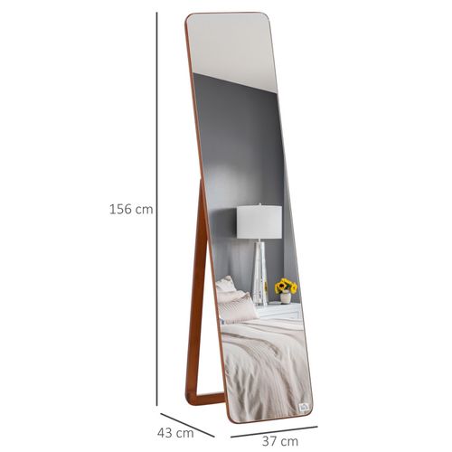 Miroir mural moderne rectangulaire Umberto en bois, fabriqué en Italie