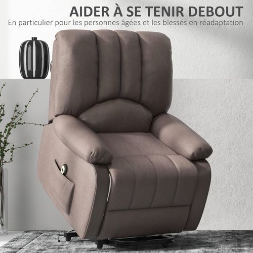 Fauteuil Relax Inclinable électrique Releveur Baryton Avec Repose-pied Et Télécommande