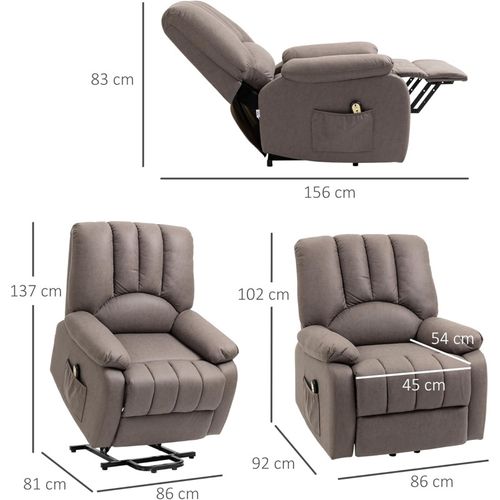 Fauteuil Relax Inclinable électrique Releveur Baryton Avec Repose-pied Et Télécommande