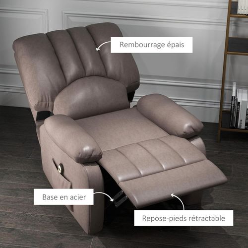 Fauteuil Relax Inclinable électrique Releveur Baryton Avec Repose-pied Et Télécommande