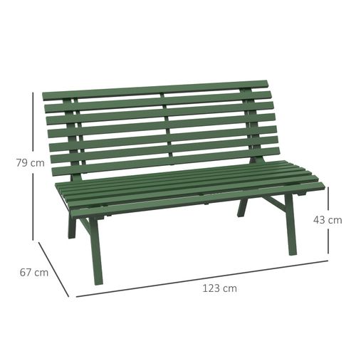 Banc De Jardin 2 Places Olive Vert