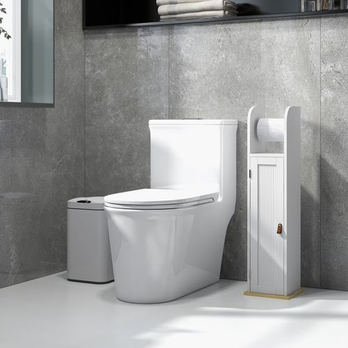 Meuble Porte-papier Toilette Wallis Blanc Et Bois Clair