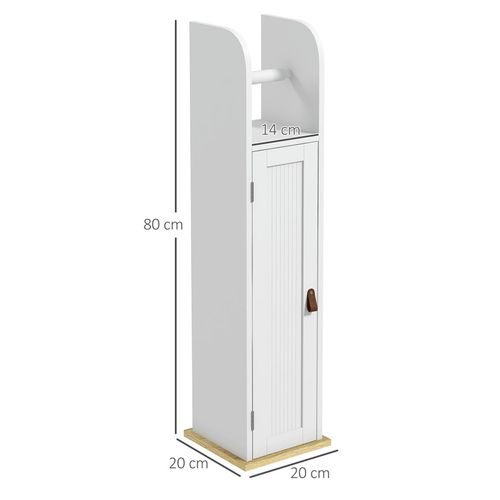 Meuble Porte-papier Toilette Wallis Blanc Et Bois Clair