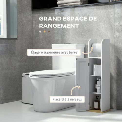 Meuble Porte-papier Toilette Wallis Blanc Et Bois Clair