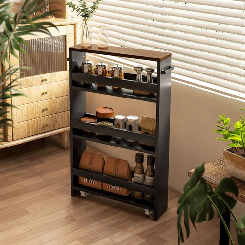 Desserte Chariot à Roulettes Cookie Noir