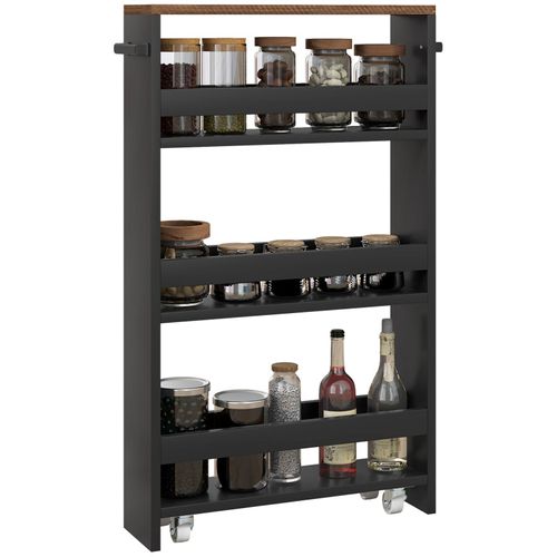 Desserte Chariot à Roulettes Cookie Noir