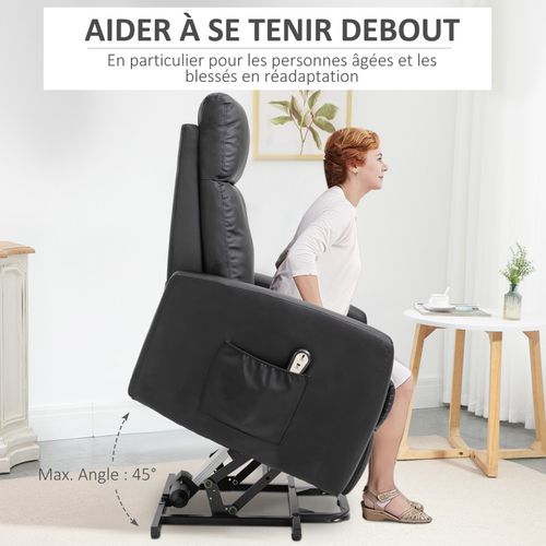 Fauteuil Releveur électrique Hector Noir