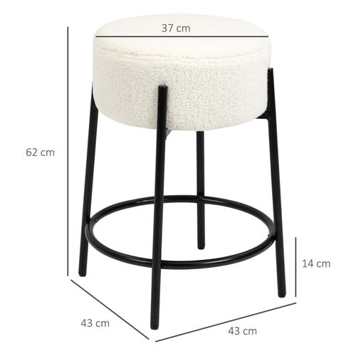 Lot De 2 Tabourets De Bar Tabouret De Bar Milan Noir Et Blanc