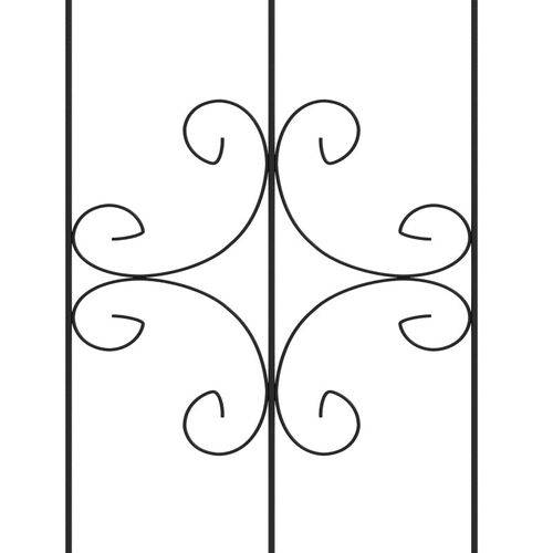 Lot De 4 Treillis De Jardin Support Plantes Grimpantes Acier Noir