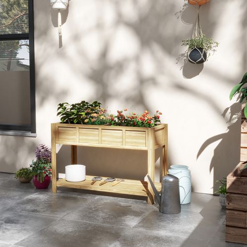 Jardinière Sur Pied - Séparateur Amovible, étagère - Bois Sapin Autoclave