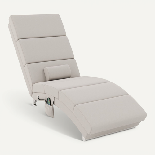 Fauteuil Relax Massant Chauffant Design Métal Chromé Tissu