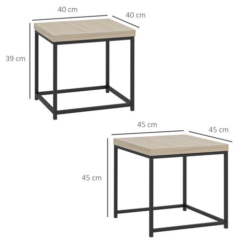 Lot De 3 Tables Basses Gigognes Carrées Encastrables