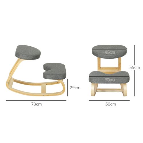 Chaise Ergonomique à Genoux Cabor Grise 