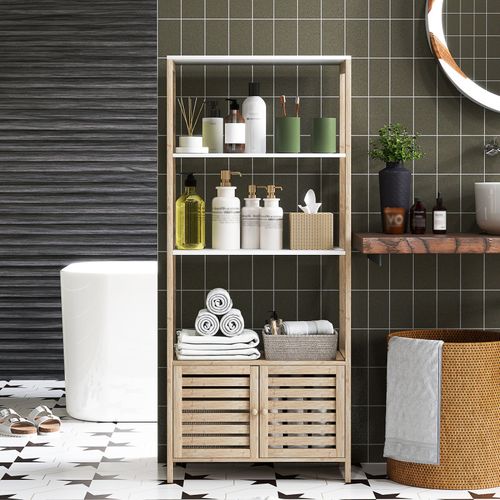 Etagère Rangement Salle De Bain Cuba Bambou