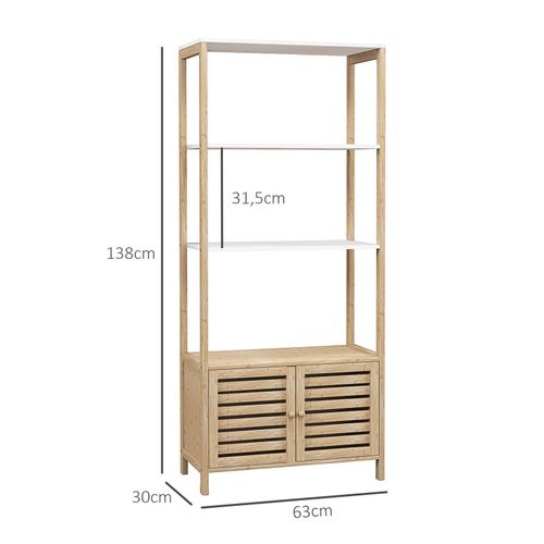 Etagère Rangement Salle De Bain Cuba Bambou