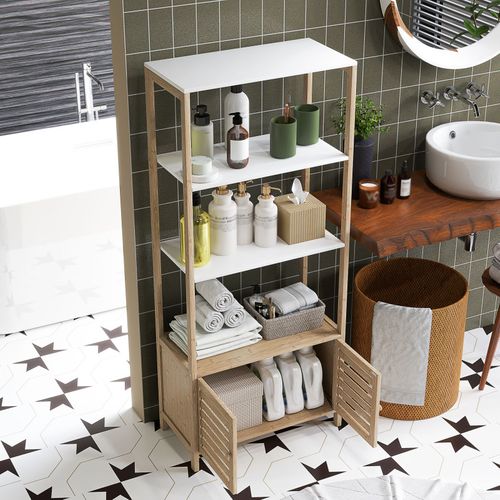 Etagère Rangement Salle De Bain Cuba Bambou