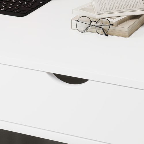 Bureau Secrétaire Multi-rangement Melya Blanc