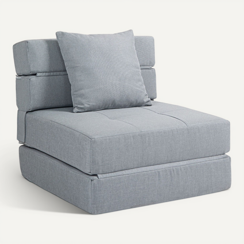 Fauteuil Chauffeuse Convertible Melya Gris Clair