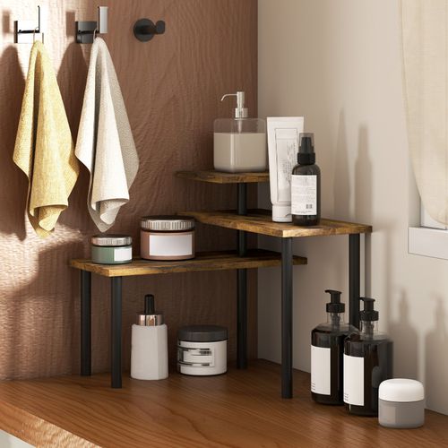 Etagère De Cuisine à Poser Modulable Helva Marron Et Noir