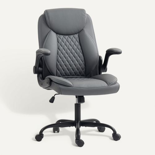 Chaise De Bureau Design Chesterfield Dante Gris Foncé