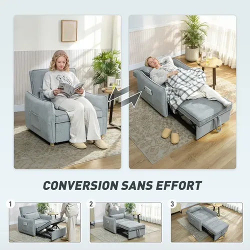 Fauteuil Convertible 3-en-1 Godhav Gris