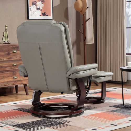 Fauteuil De Relaxation Avec Repose-pieds Acira Grège