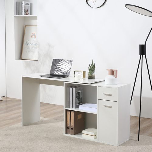 Bureau D’angle Modulable Avec Rangements Matoo Blanc
