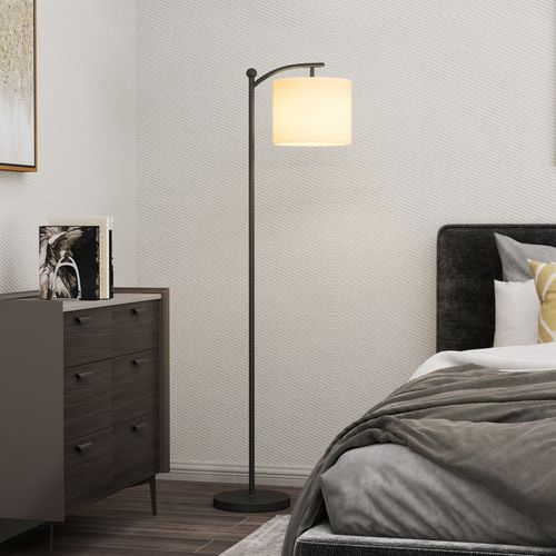 Lampadaire Réglable Avec Télécommande Dimmy Noir Et Crème