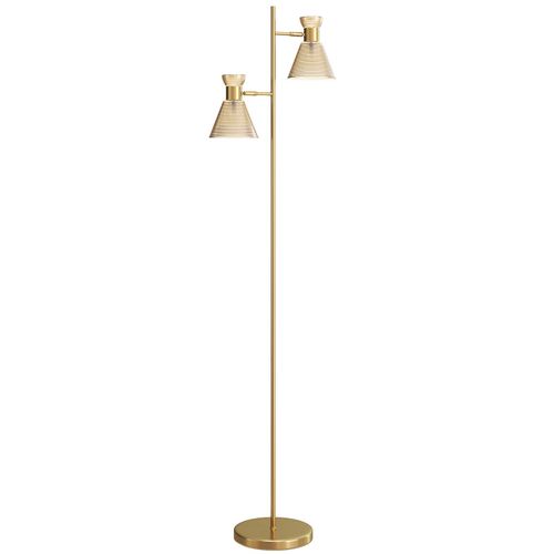 Lampadaire Design Double Tête Candy Doré
