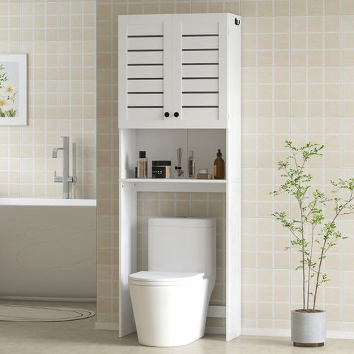 Meuble Wc Dessus Toilettes Iven Blanc