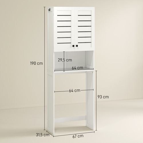 Meuble Wc Dessus Toilettes Iven Blanc