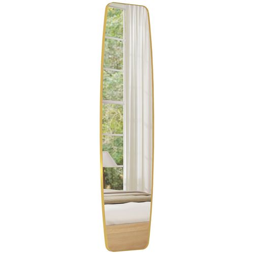 Grand Miroir Mural Ovale Pleine Longueur 40 X 160 Cm Gans Doré