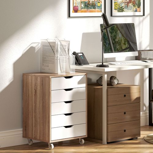 Caisson De Bureau Swiss Blanc Et Effet Bois