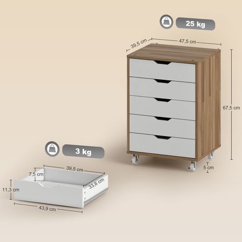 Caisson De Bureau Swiss Blanc Et Effet Bois