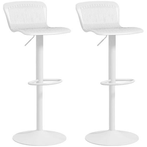 Lot De 2 Tabourets De Bar Réglables Tabatah Blancs