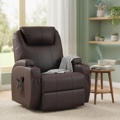 Fauteuil Releveur électrique Avenix Confort Premium Détente Télécommande Chocolat Foncé