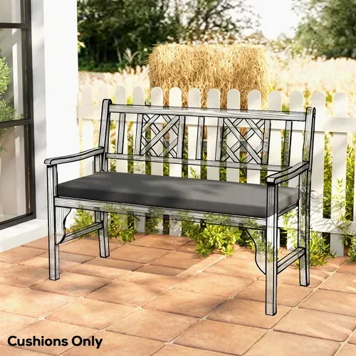 Coussin Banc Jardin Bartolomeo Confort Extérieur Résistant Anthracite