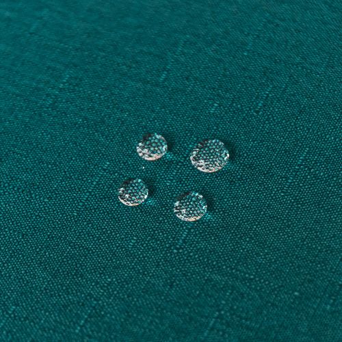 Nappe Ronde Infroissable Et Anti-tâches - 160 Cm - Bleu Paon