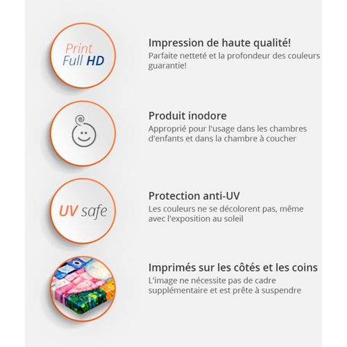 Tableau Orchidée Céruléen 100 X 50 Cm Bleu