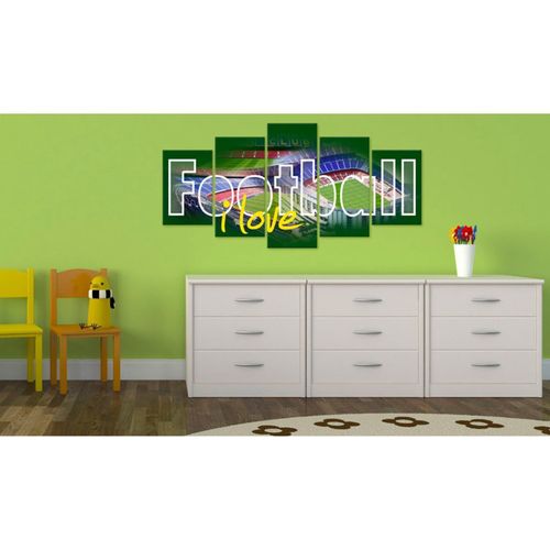 Tableau J'aime Le Football 100 X 50 Cm Vert