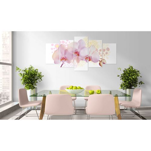 Tableau Orchidée Subtile 100 X 50 Cm Rose