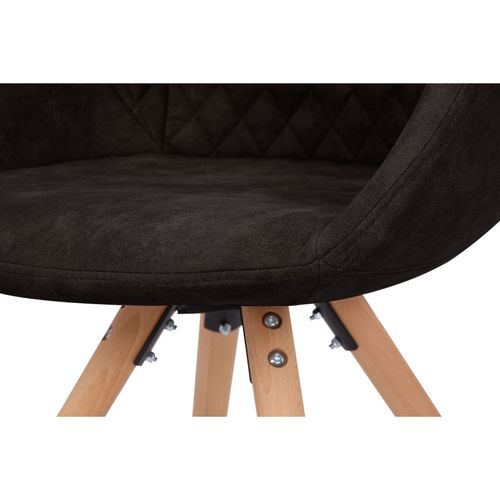 Fauteuil (x2) Bois Gris H. 47,5cm