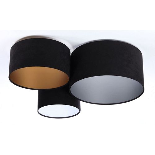 Plafonnier Tissu Noir 92x75x34cm