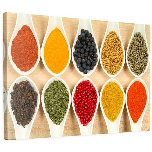 Tableau Epices Du Monde 70 X 50 Cm Orange