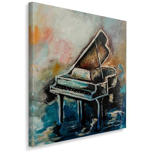 Tableau Piano 70 X 50 Cm Bleu