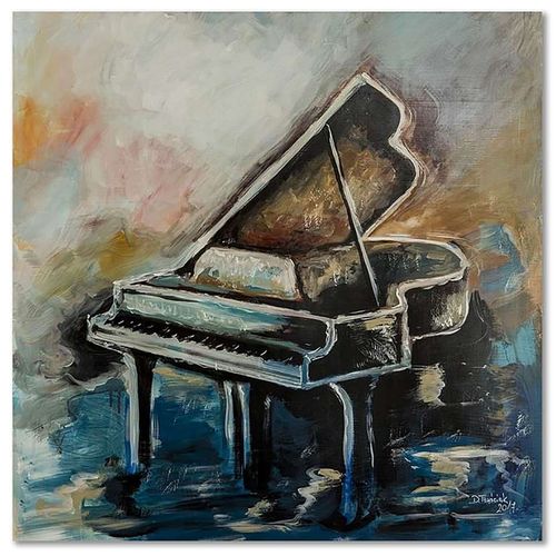 Tableau Piano 70 X 50 Cm Bleu