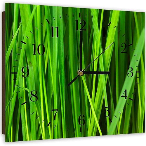 Horloge Murale Végétale élégance Naturelle Décorative 60 X 60 Cm Vert