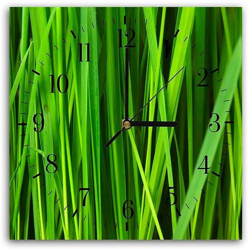Horloge Murale Végétale élégance Naturelle Décorative 60 X 60 Cm Vert
