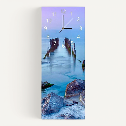 Horloge Murale Design Moderne Amérique Architecture Rue Tourisme 40x40cm Grand Pendule Murale En Verre Cuisine Salon Chambre Silencieuse Originale Wall Clock Décoration Murale Art Wall C4AC40x40-2118