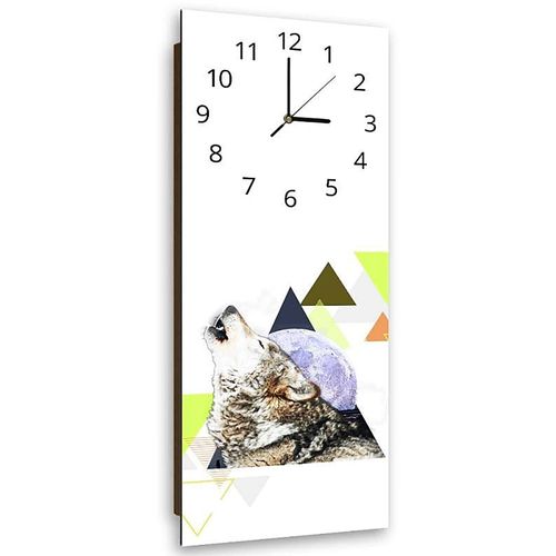 Horloge décorative sur toile 30x60 Peinture Abstrait Bleu Marbre